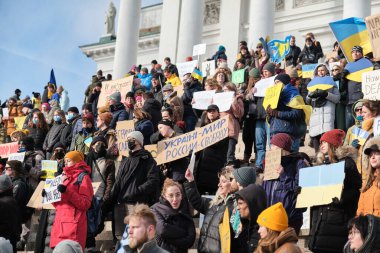 Ukrayna 'daki Rus saldırısına karşı gösteri