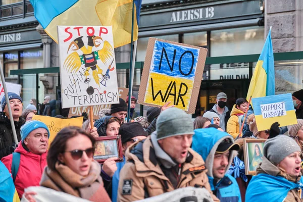 Manifestación contra la agresión rusa en Ucrania — Foto de stock gratis