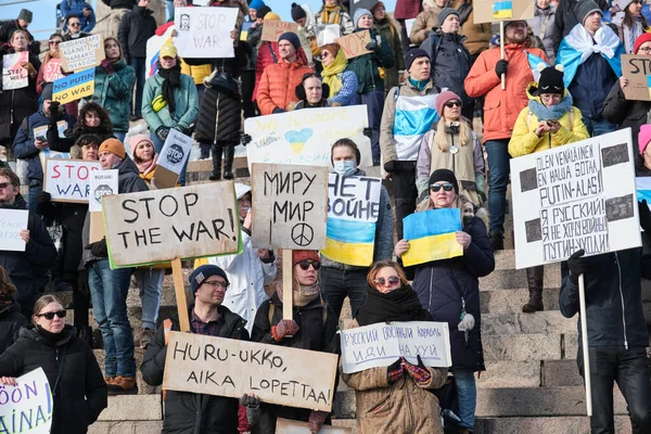 Demonstration gegen die russische Aggression in der Ukraine — kostenloses Stockfoto