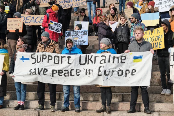 Demonstrație împotriva agresiunii rusești în Ucraina — Fotografie de stoc gratuită