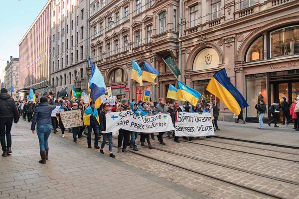 Demonstratie tegen de Russische agressie in Oekraïne — Gratis stockfoto