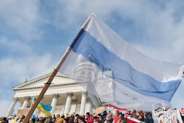 Manifestación contra la agresión rusa en Ucrania Fotos de stock libres de derechos