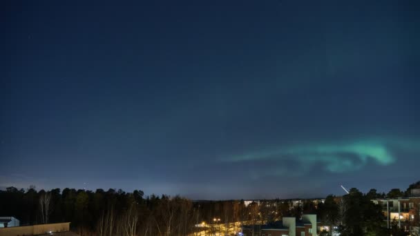 Time Lapse Northern Light Espoo Finland — Stockvideo
