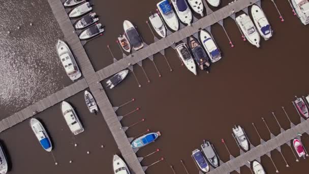 Aerial View Haukilahti Marina Espoo Summer Day Finland — Vídeo de stock