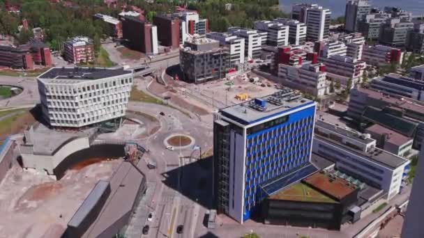 Espoo Finland June 2022 Aerial View Office Buildings Keilaniemi Brand — Stockvideo