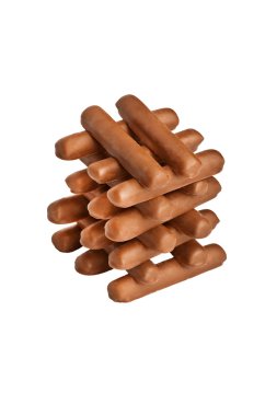 çikolata şekerleme üzerinde arka plan beyaz