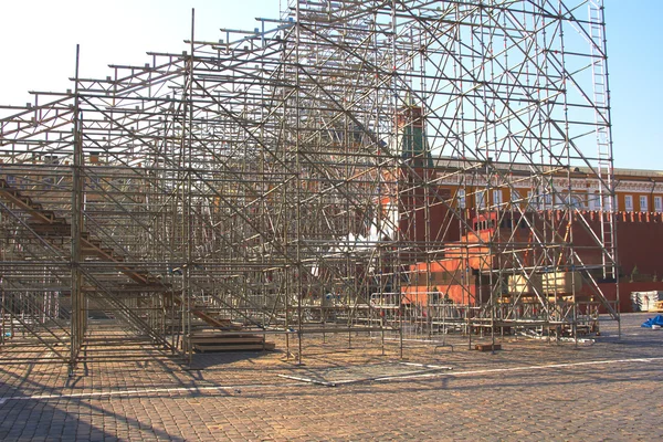 Scaffolding on Red Square. Moscow — Stock Photo, Image