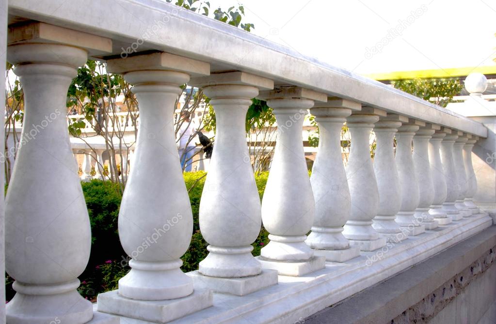 Close Up of Stone White Banister