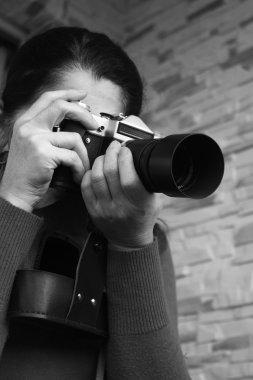 bağbozumu kamera kadınla