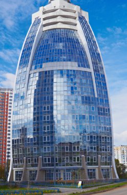 Moskova'da düşük perspektifinden modern ofis