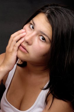 portre Asyalı kadın yüzü