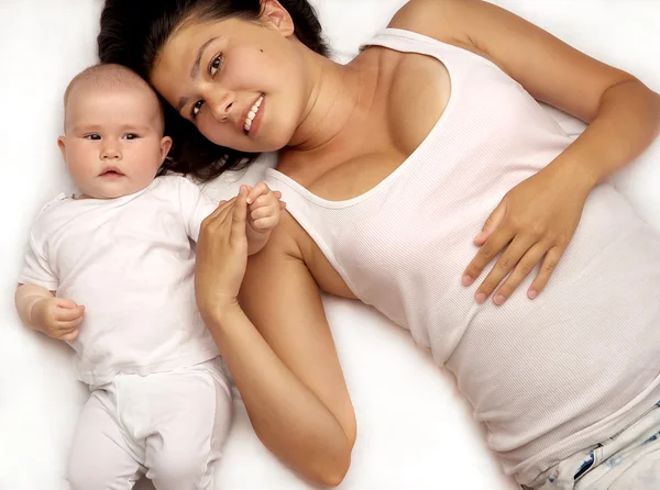 Happy mother with baby — Stock Photo, Image