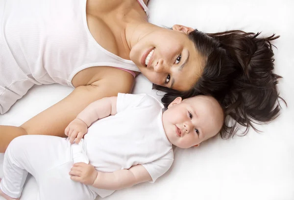 Happy mother with baby — Stock Photo, Image