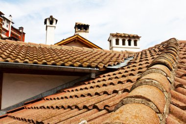 çatılar, flues.