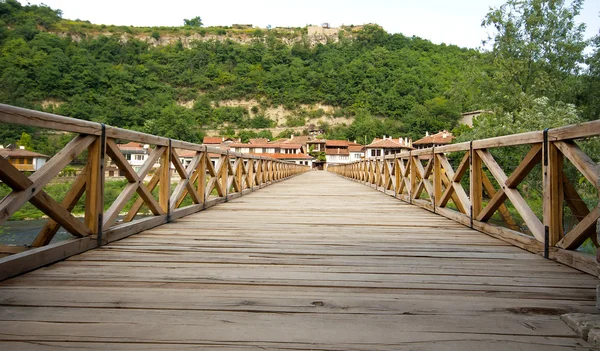 Houten brug. — Stockfoto