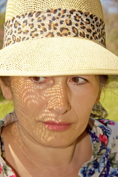 Woman with Hat — Stock Photo, Image