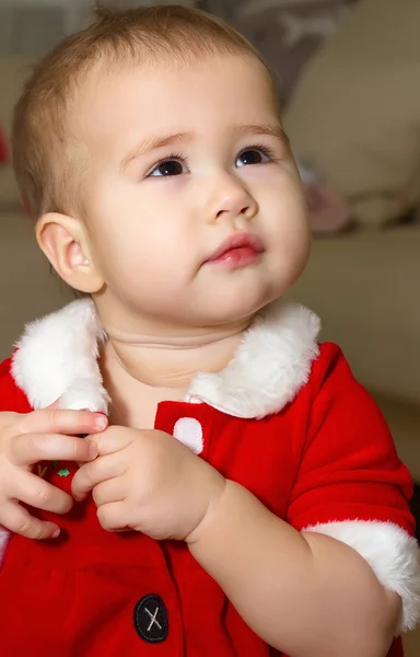 Meisje van de baby. Kerstmis — Stockfoto