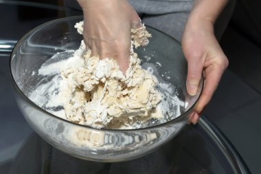 Making dough. Series. clipart