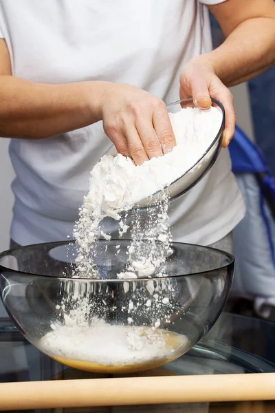 Making dough. Series. — Stock Photo, Image