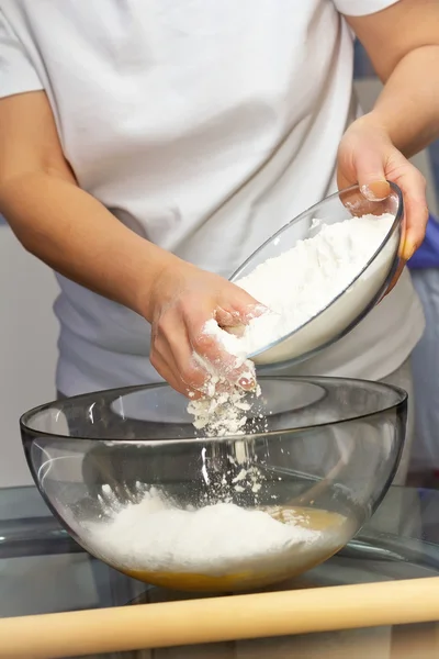 Making dough. Series. — Stock Photo, Image