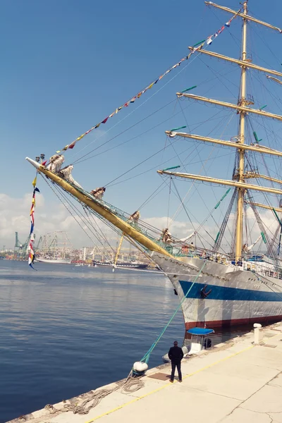 Międzynarodowe regaty scf czarny morze wysokie statki regata 2014, Warna, Bułgaria — Zdjęcie stockowe