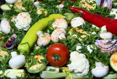 hazırlanan sebzeler.