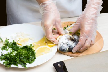 pişmiş balık çipura balığı