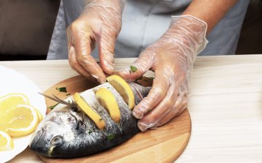 pişmiş balık çipura balığı