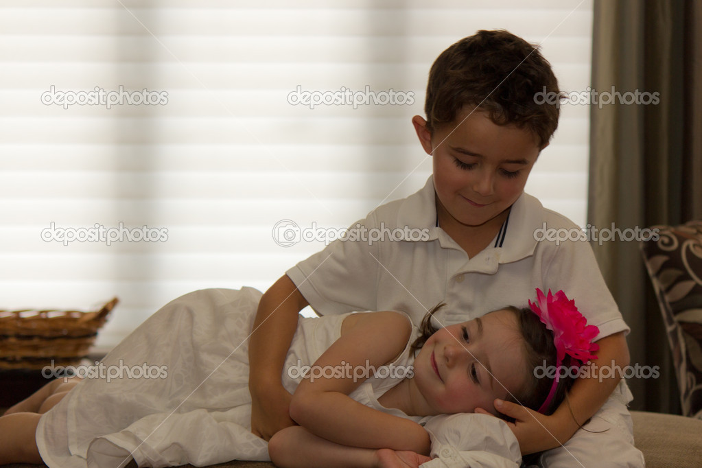 Beautiful, happy children posing