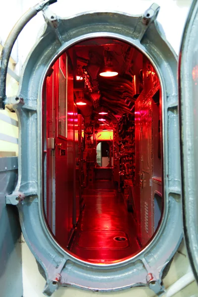 Submarine hatch leading to command center — Stock Photo, Image