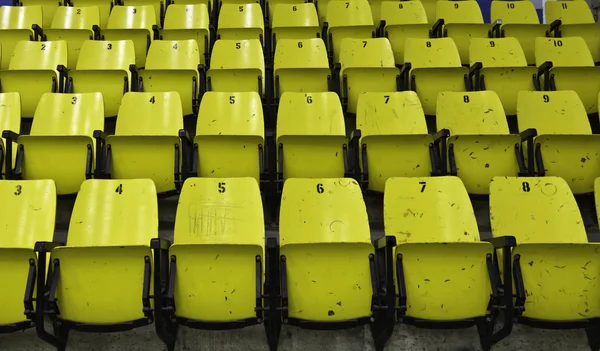 Empty spectator seats in a stadium arena — Stock Photo, Image