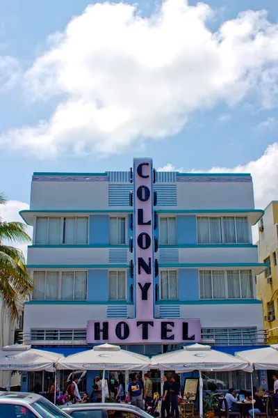 Südstrand Art Deco Gebäude in miami, florida — Stockfoto