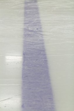Mavi çizgili buz hokeyi için işaretleme
