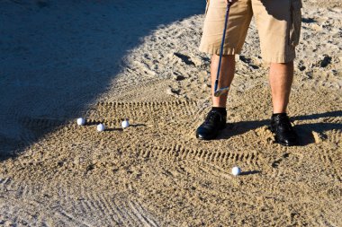 Golf pratiği kum BUNKERİ