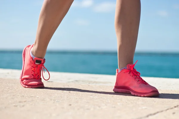 Close-up of woman's jogging shoes — Stock Photo, Image