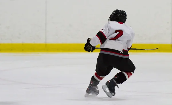 Niño jugando hockey sobre hielo —  Fotos de Stock