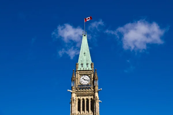 The Peace Tower of the Center Block of the Canadian Parliament — Stock Photo, Image