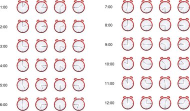 simge seti, kırmızı alarm clock