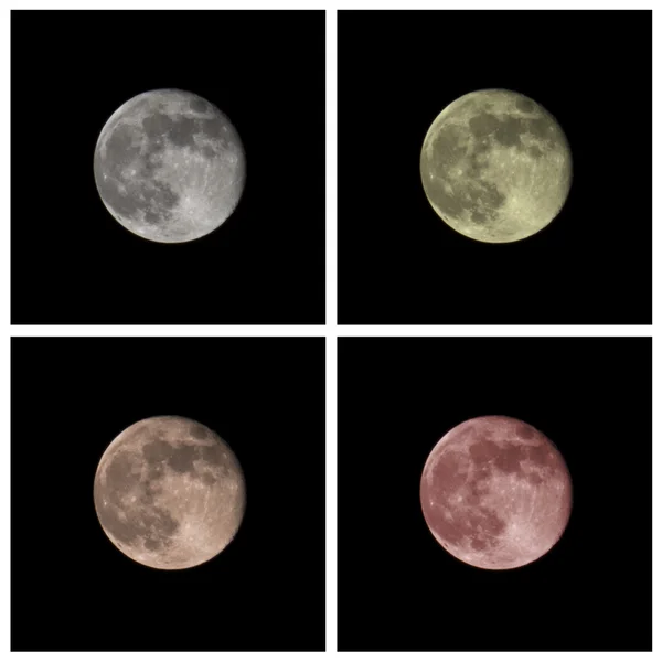 Maan in kleur — Stockfoto