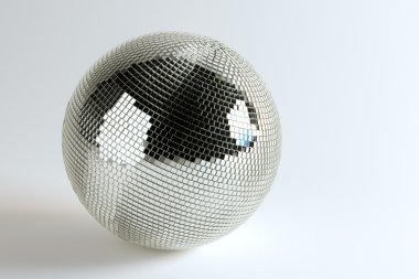 Huge Disco Ball On White Background clipart