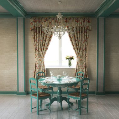 Güzel Provence ev iç (ahşap Oda)