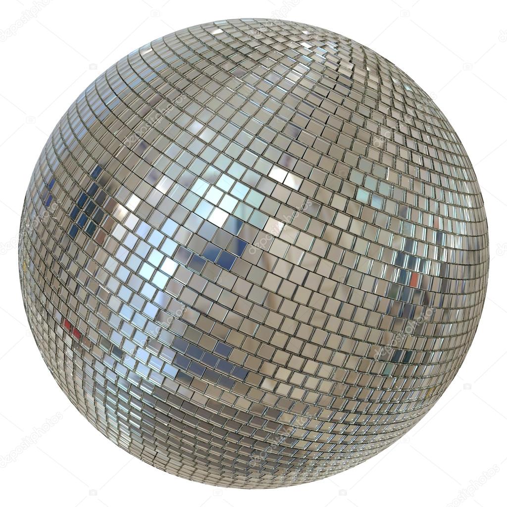 Huge Disco Ball Isolated On White Background