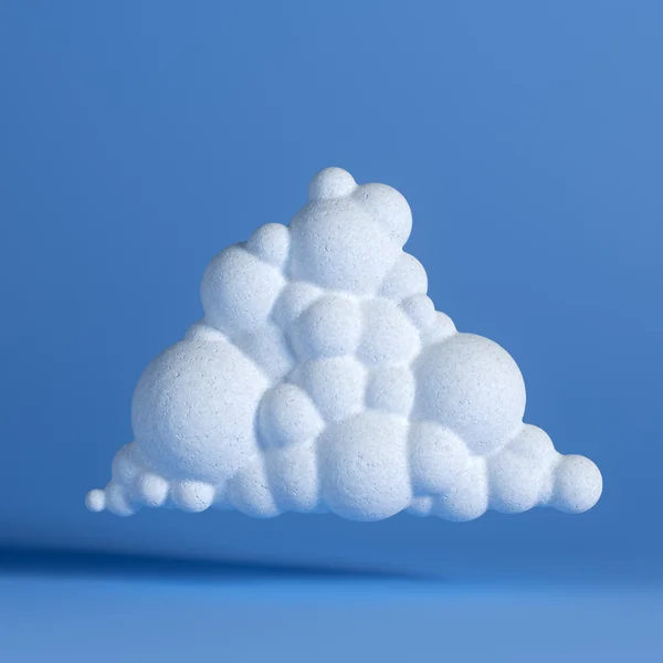 White Cloud On Blue Background (Network Icon) — Stock Photo, Image