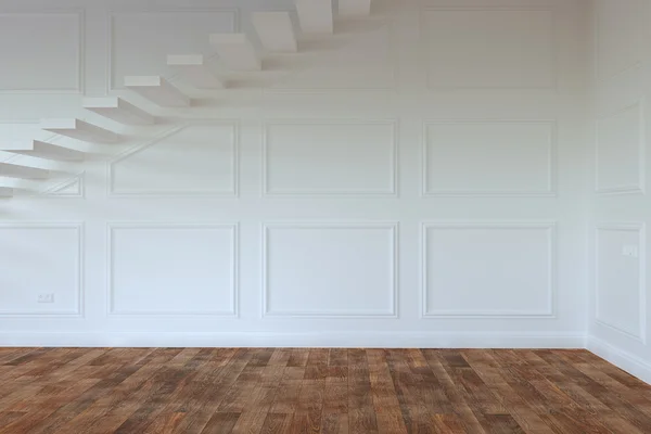 Leerer Innenraum mit Treppe in den zweiten Stock — Stockfoto