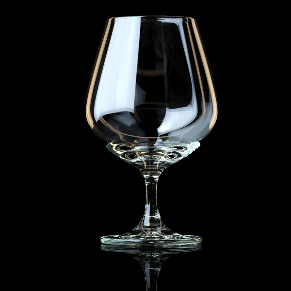 Collection de verre - Snifter. Sur fond noir — Photo