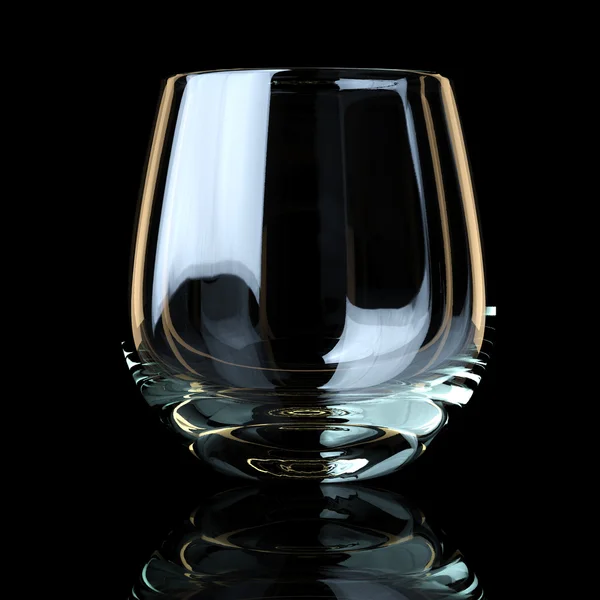 Glas collectie - voor whiskey. op zwarte achtergrond — Stockfoto