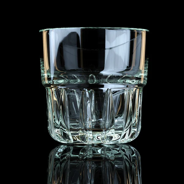 Cocktailglas collectie - rotsen. op zwarte achtergrond — Stockfoto