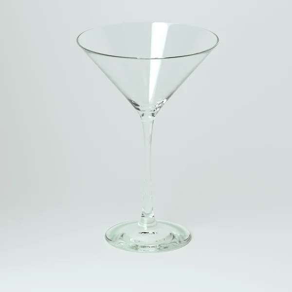 Vaso Martini vacío sobre fondo blanco —  Fotos de Stock