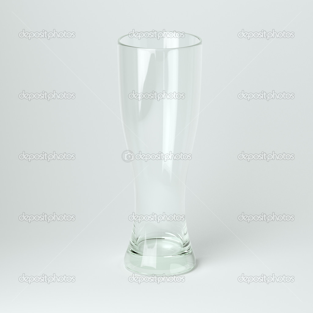 Glass Collection - Beer. On White Background
