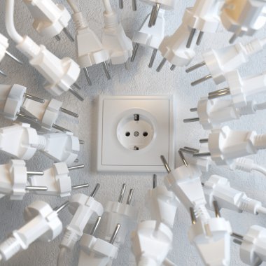 birçok elektrik fişleri